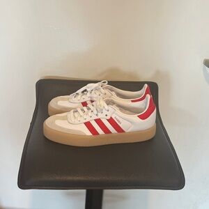 Adidas Women Samba White and Red Sneakers
